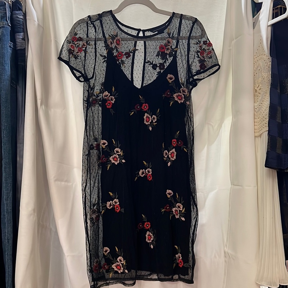 Floral mesh dress